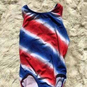 Red White & Blue Gymnastics Leotard